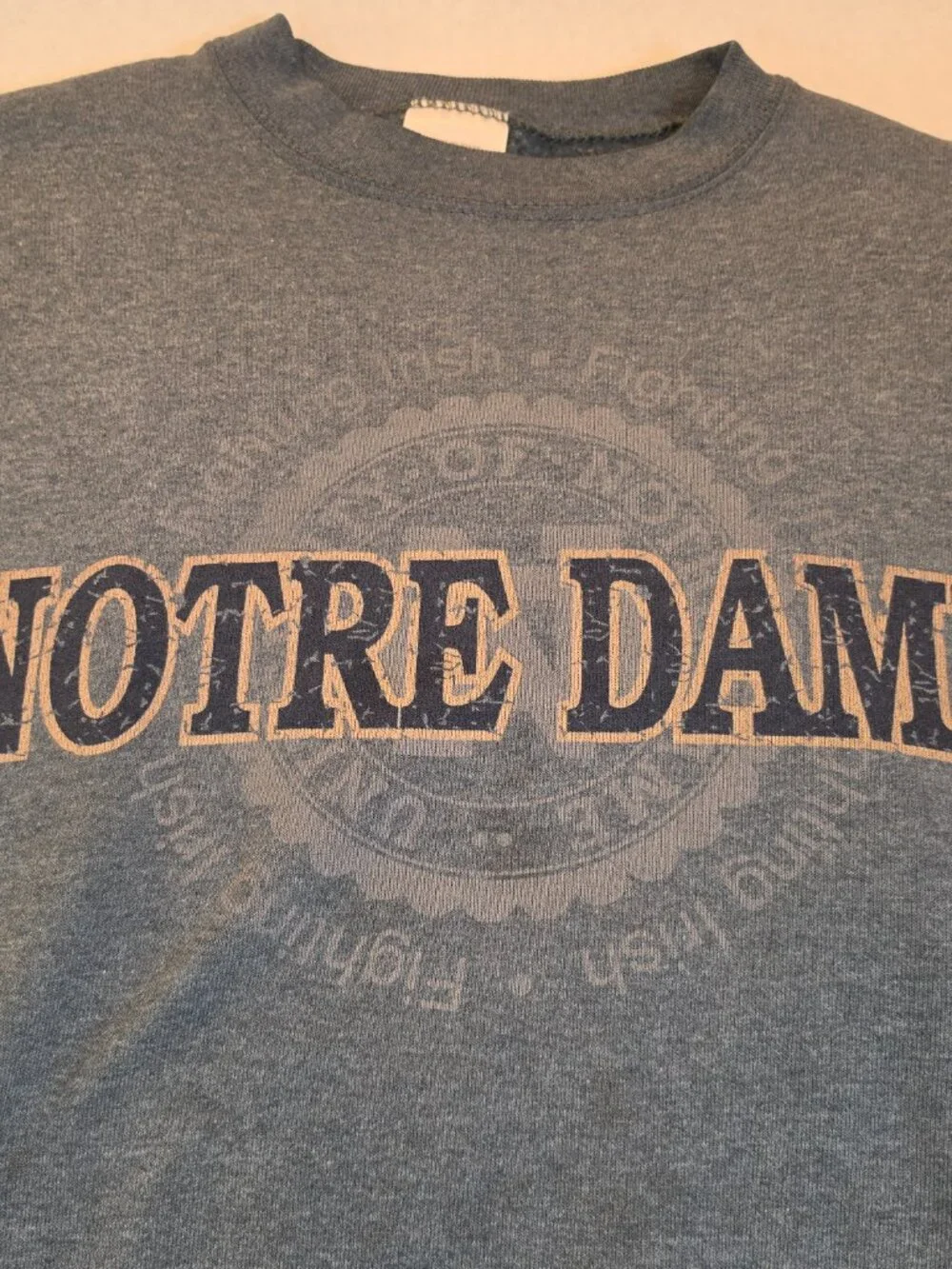 Vintage Notre Dame Fighting Irish Sweatshirt Grey Tultex Superweight XL